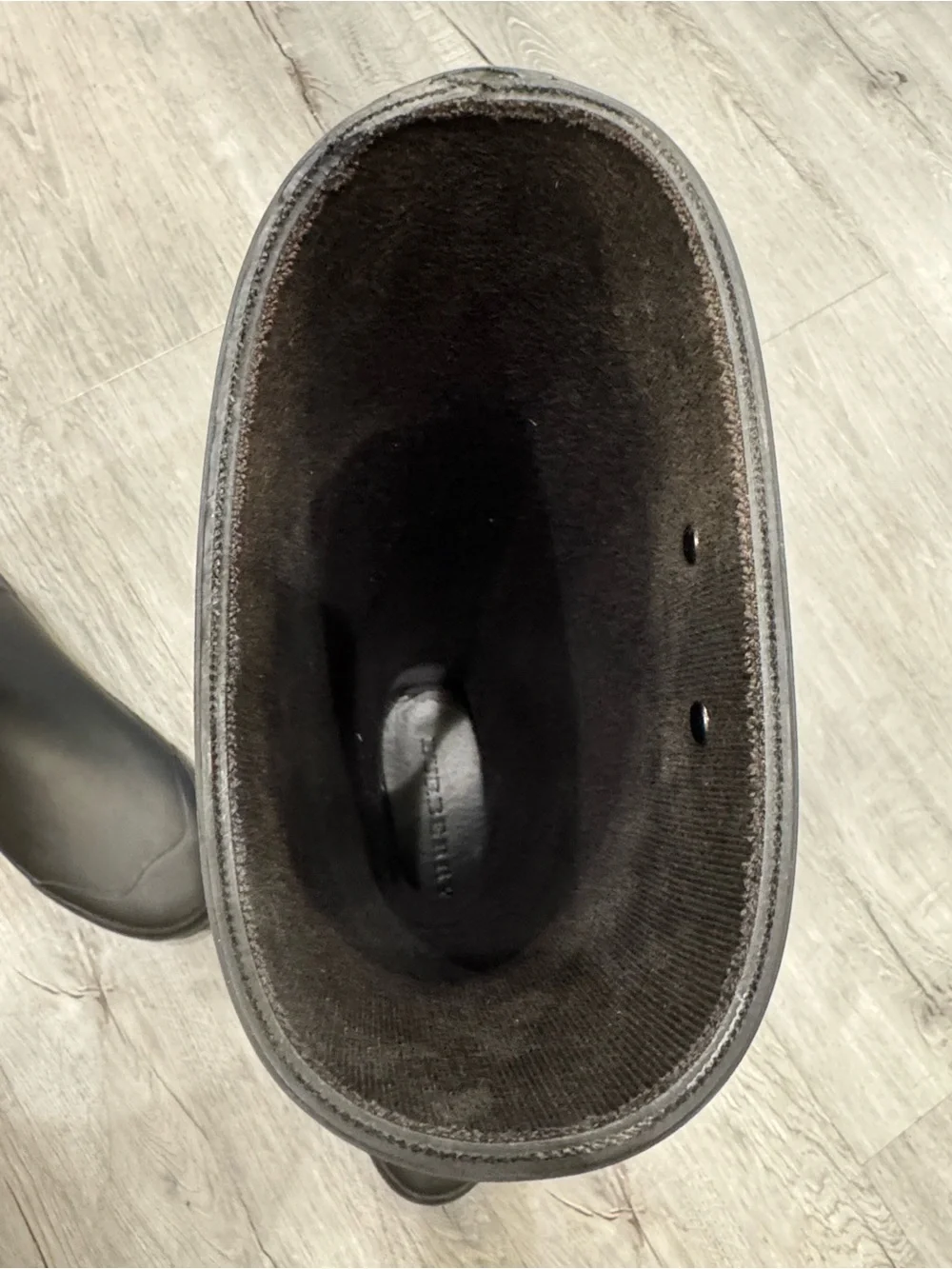 Authentic Burberry Nova Check Tall Rain Boots Black (Size: 39/8.5)